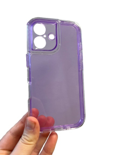 iPhone 16 zadný kryt Matrix priehľadný fialový