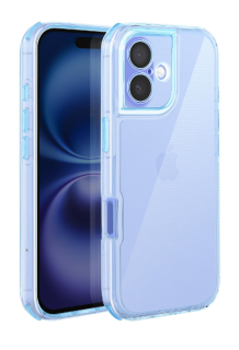 iPhone 16 zadný kryt Matrix priehľadný modrý