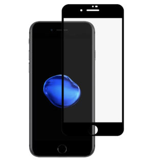 iPhone 6 / 6S (4,7") sklo s čiernym rámikom