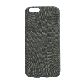 iPhone 6 / 6S zadné púzdro plastové potiahnuté textíliou šedé