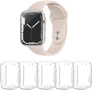 Apple Watch 7/8/9 45mm silikónové púzdro transparentné 5ks