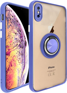 iPhone X / XS zadné púzdro s prsteňom modré